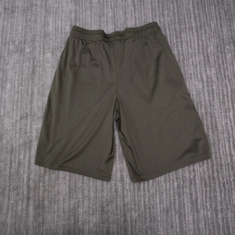 Under Armour Shorts Boys YXL Green Excellent HeatGear Graphic Athletic Loose Fit